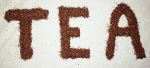 tea word in tea leaves